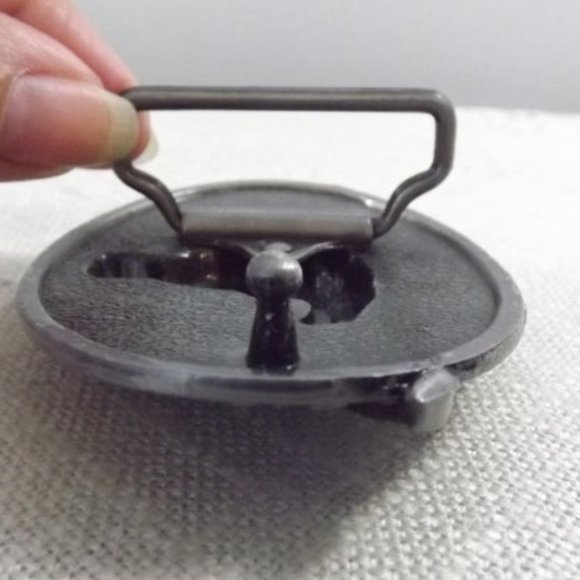 Long Horn Bull and Fronds Belt Buckle - Picture 6 of 8